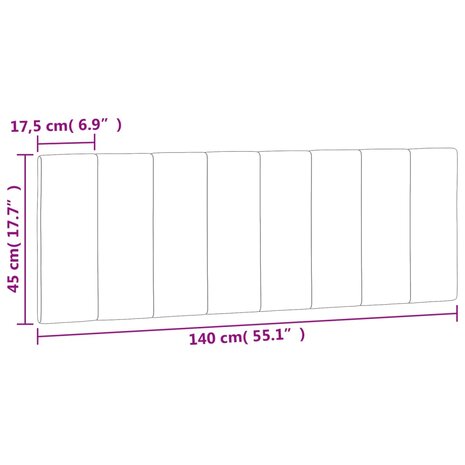 Hoofdbordkussen 140 cm fluweel donkergroen 10