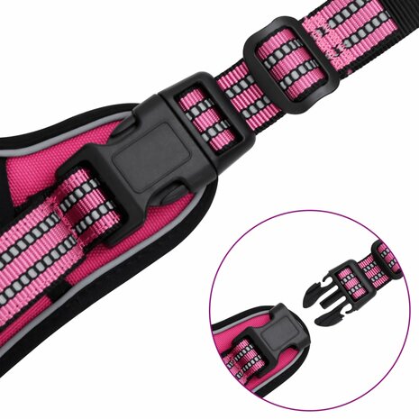 Hondentuigje met riem en halsband verstelbaar L roze 10