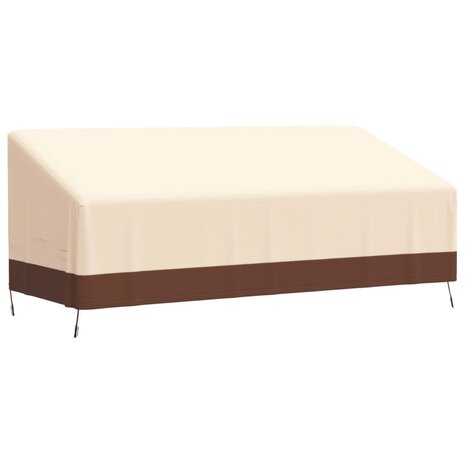 Tuinhoes 3-zitsbank 600D 204x86x48/73 cm oxford beige 1