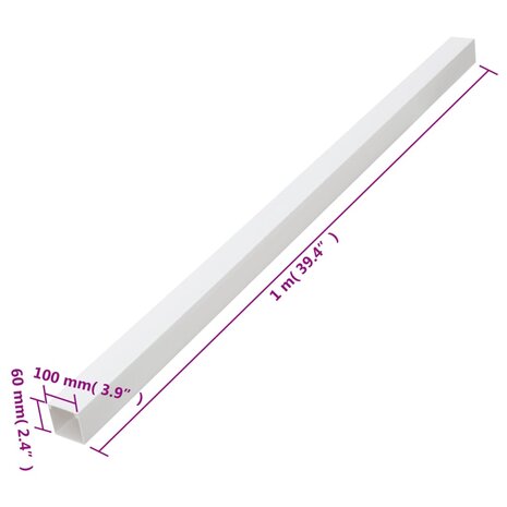 Kabelgoot 100x60 mm 10 m PVC 9