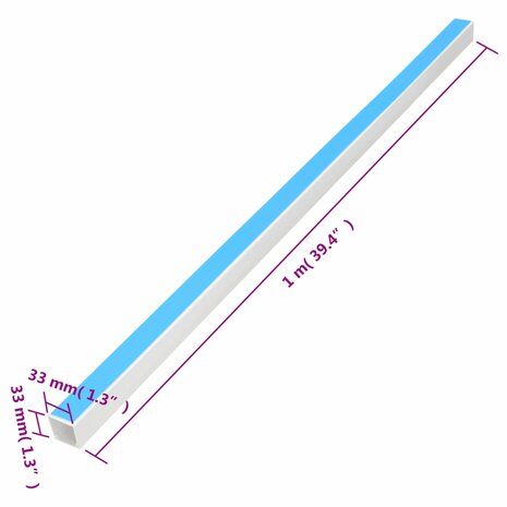 Kabelgoot zelfklevend 33x33 mm 10 m PVC 8