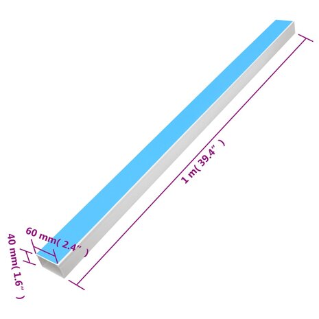 Kabelgoot zelfklevend 60x40 mm 10 m PVC 8