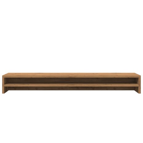 Monitorstandaard 100x24x13cm bewerkt hout artisanaal eikenkleur 5