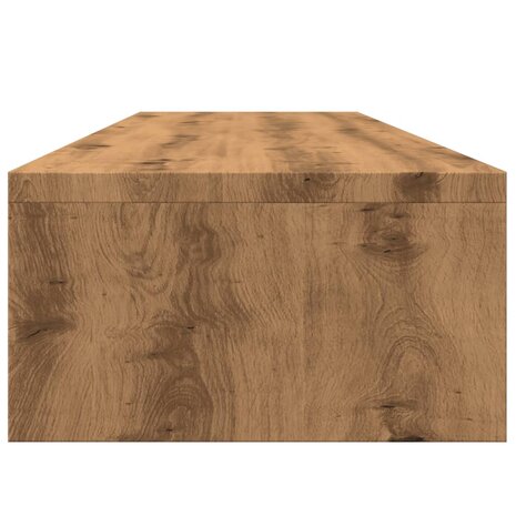 Monitorstandaard 100x24x13cm bewerkt hout artisanaal eikenkleur 6