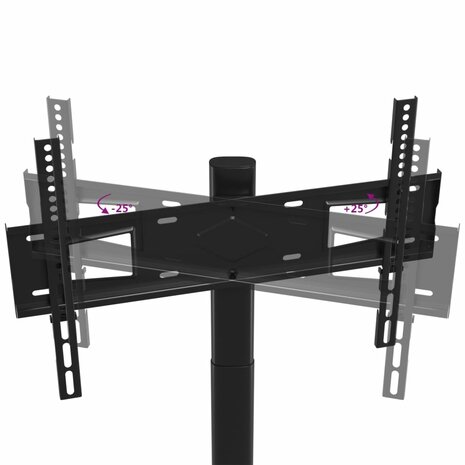 Tv-standaard hoekmodel 1-laags voor 32-65 inch zwart 6