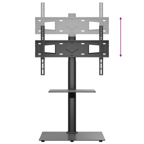 Tv-standaard hoekmodel 2-laags voor 32-65 inch zwart 8