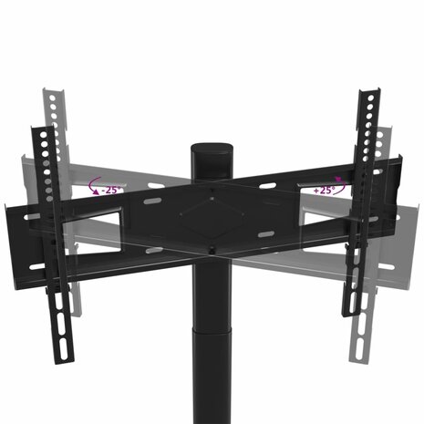 Tv-standaard hoekmodel 3-laags voor 32-65 inch zwart 6