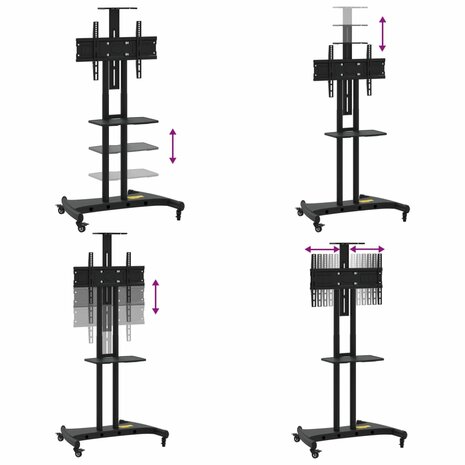 TV-standaard wielen 32-70 inch scherm 60 kg Max VESA 600x400 mm 6