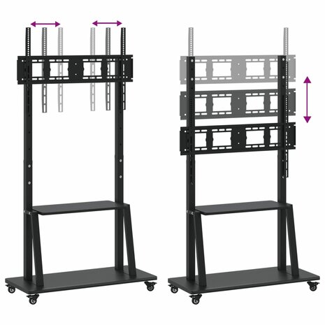 Tv-standaard wielen 32"-90" scherm 100 kg Max VESA 800x600 mm 6