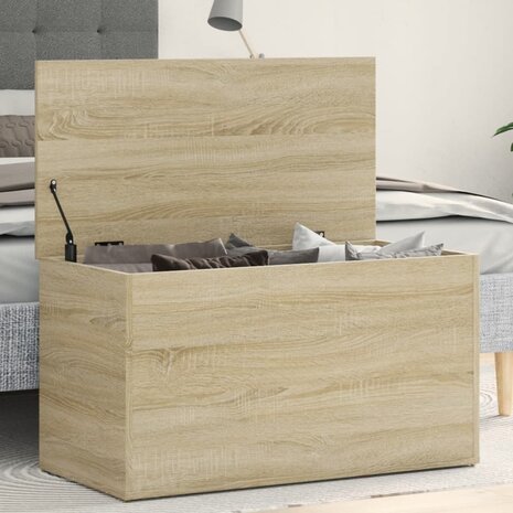 Opbergkist 84x42x46 cm bewerkt hout sonoma eikenkleurig 1