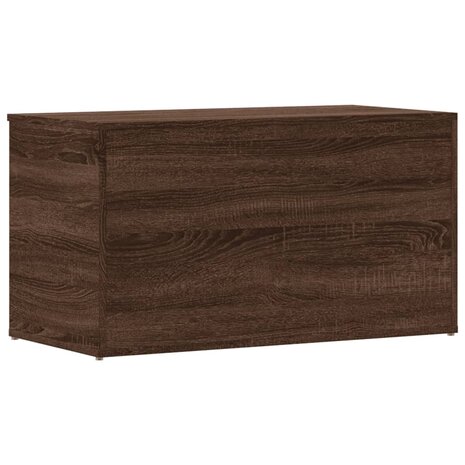 Opbergkist 84x42x46 cm bewerkt hout bruin eikenkleur 6