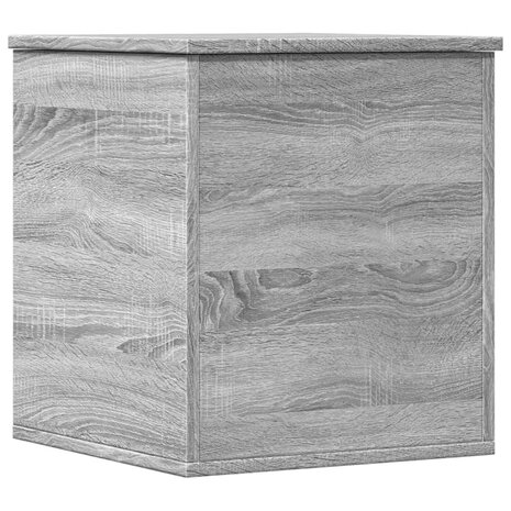 Opbergbox 40x42x46 cm bewerkt hout grijs sonoma eikenkleurig 2