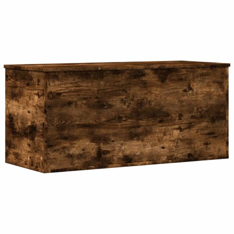 Opbergbox 100x42x46 cm bewerkt hout gerookt eikenkleurig 2