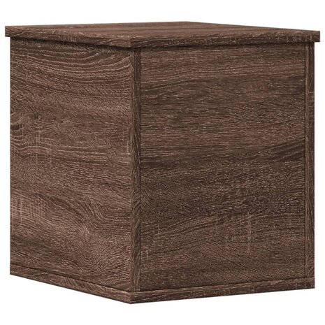 Opbergbox 30x35x35 cm bewerkt hout bruin eikenkleur 6