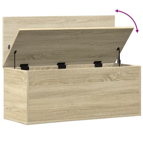 Opbergbox 90x35x35 cm bewerkt hout sonoma eikenkleurig 8