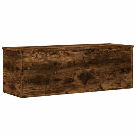 Opbergbox 102x35x35 cm bewerkt hout gerookt eikenkleurig 6