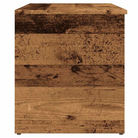 Opbergkist 84x42x46 cm bewerkt hout oud houtkleurig 5