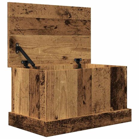 Opbergbox 30x50x28 cm bewerkt hout oud houtkleurig 6