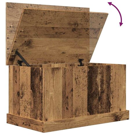 Opbergbox 70x40x38 cm bewerkt hout oud houtkleurig 9