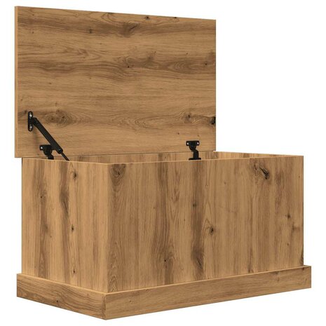 Opbergbox 70x40x38 cm bewerkt hout artisanaal eikenkleurig 6