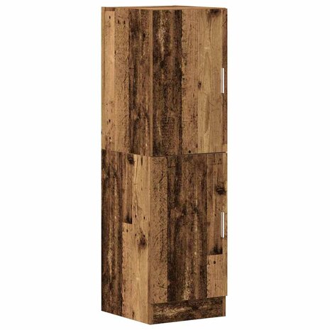 Keukenkast 38x41,5x131,5 cm bewerkt hout oud houtkleurig 2