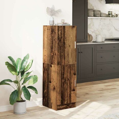 Keukenkast 38x41,5x131,5 cm bewerkt hout oud houtkleurig 3