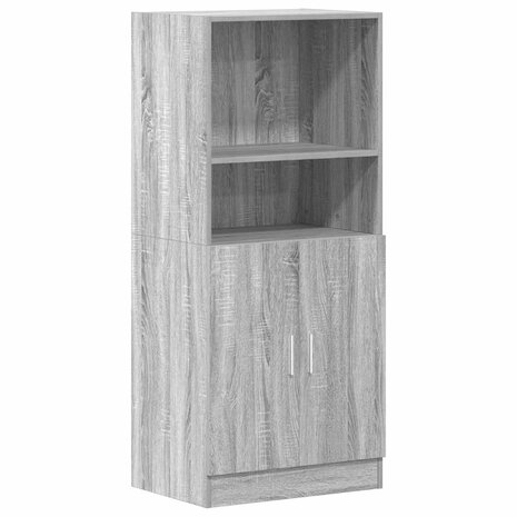 Keukenkast 57x41,5x131,5 cm bewerkt hout grijs sonoma eiken 2