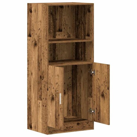 Keukenkast 57x41,5x131,5 cm bewerkt hout oud houtkleurig 5