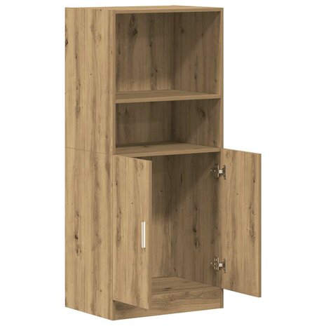 Keukenkast 57x41,5x131,5 cm bewerkt hout artisanaal eiken 5