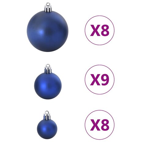 Kerstballen 100 st Ø3/4/6 cm blauw 6