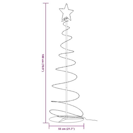 Lichtkegel 120 warmwitte LED&apos;s 180 cm 10