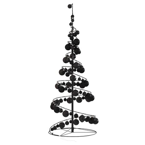 Kerstboom lichtkegel met kerstballen 80 LED&apos;s warmwitte 120 cm 4