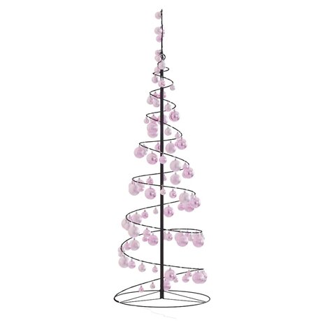 Kerstboom lichtkegel met kerstballen 100 LED&apos;s warmwitte 150 cm 5