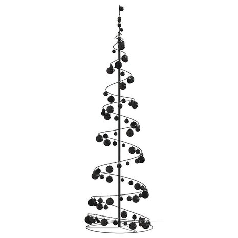 Kerstboom lichtkegel met kerstballen 120 LED&apos;s warmwitte 180 cm 4