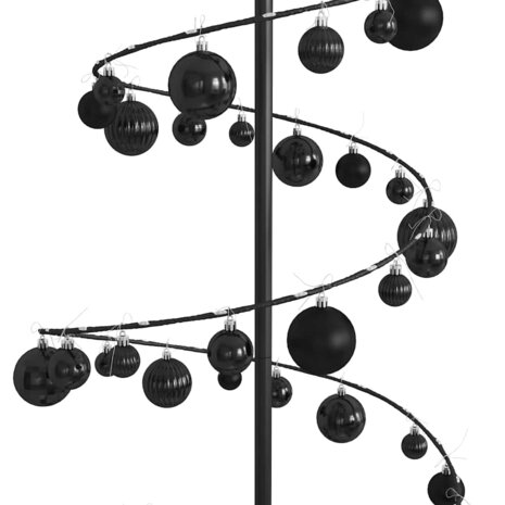 Kerstboom lichtkegel met kerstballen 120 LED&apos;s warmwitte 180 cm 9