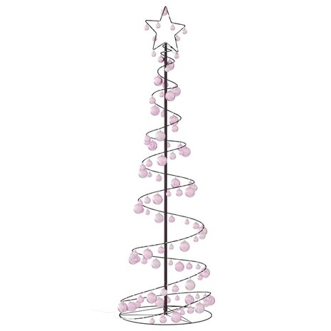 Kerstboom lichtkegel met kerstballen 120 LED&apos;s warmwitte 180 cm 5