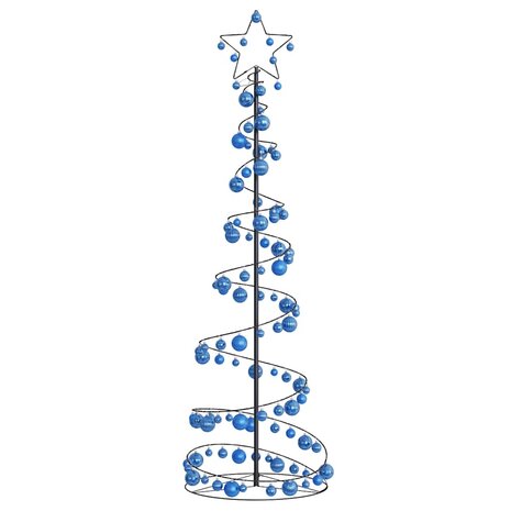 Kerstboom lichtkegel met kerstballen 120 LED&apos;s warmwitte 180 cm 3