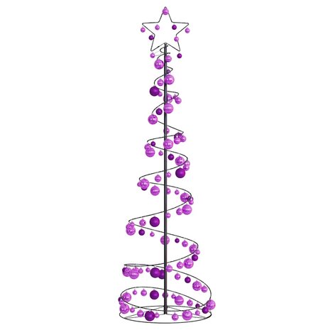 Kerstboom lichtkegel met kerstballen 120 LED&apos;s warmwitte 180 cm 3