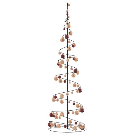 Kerstboom lichtkegel met kerstballen 120 LED&apos;s warmwitte 180 cm 4