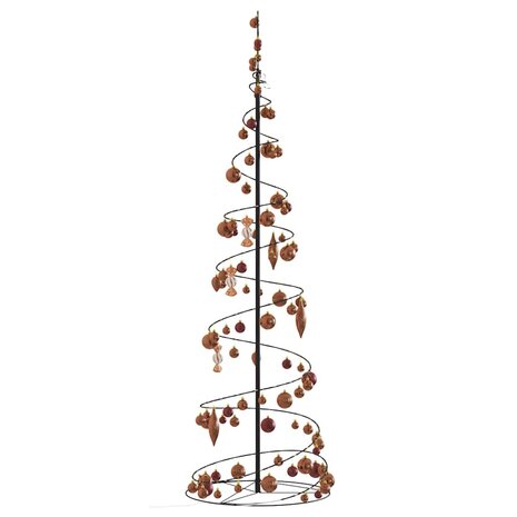 Kerstboom lichtkegel met kerstballen 120 LED&apos;s warmwitte 180 cm 4