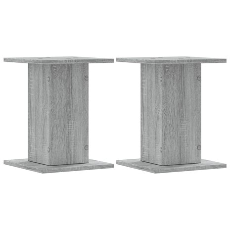 Speakerstandaards 2 st 30x30x40 cm bewerkt hout grijs sonoma 2