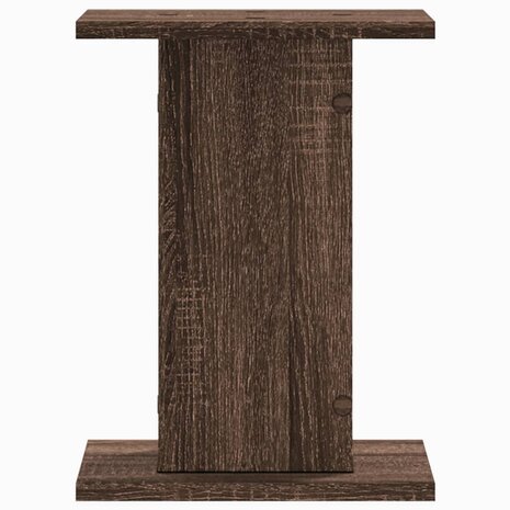 Speakerstandaards 2 st 30x30x40 cm bewerkt hout bruin eiken 4