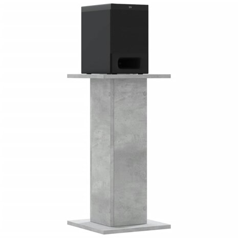 Speakerstandaards 2 st 30x30x60 cm bewerkt hout betongrijs 3