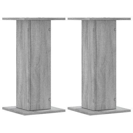 Speakerstandaards 2 st 30x30x60 cm bewerkt hout grijs sonoma 2