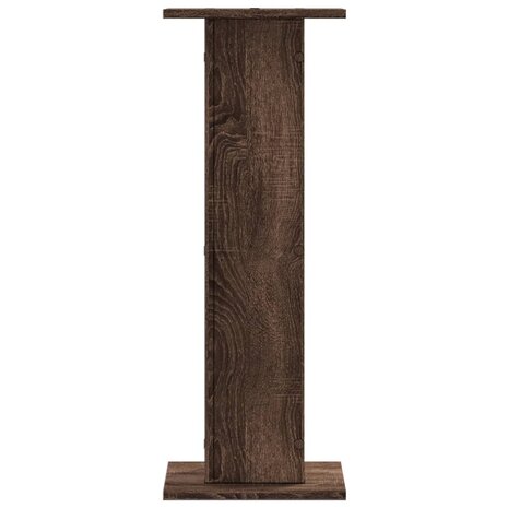 Speakerstandaards 2 st 30x30x80 cm bewerkt hout bruin eiken 4