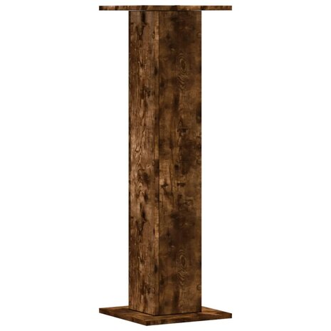 Speakerstandaards 2 st 30x30x95 cm bewerkt hout gerookt eiken 6