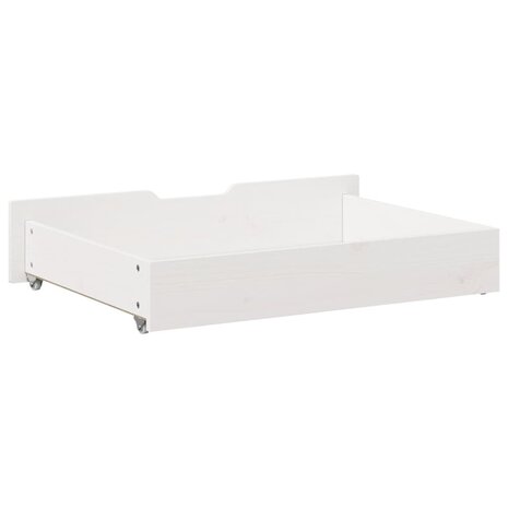 Bedlades 2 st 85x55x16 cm massief grenenhout wit 6