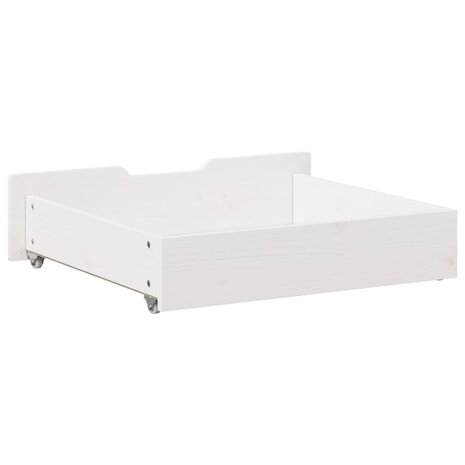 Bedlades 2 st 75x55x16 cm massief grenenhout wit 6