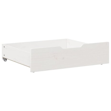 Bedlades 2 st 65x55x16 cm massief grenenhout wit 4