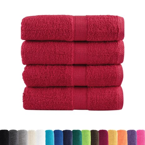 Gastendoekjes SOLUND 4 st 600 g/m² 30x30 cm rood 2